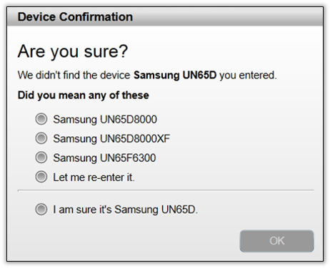 Add device notification