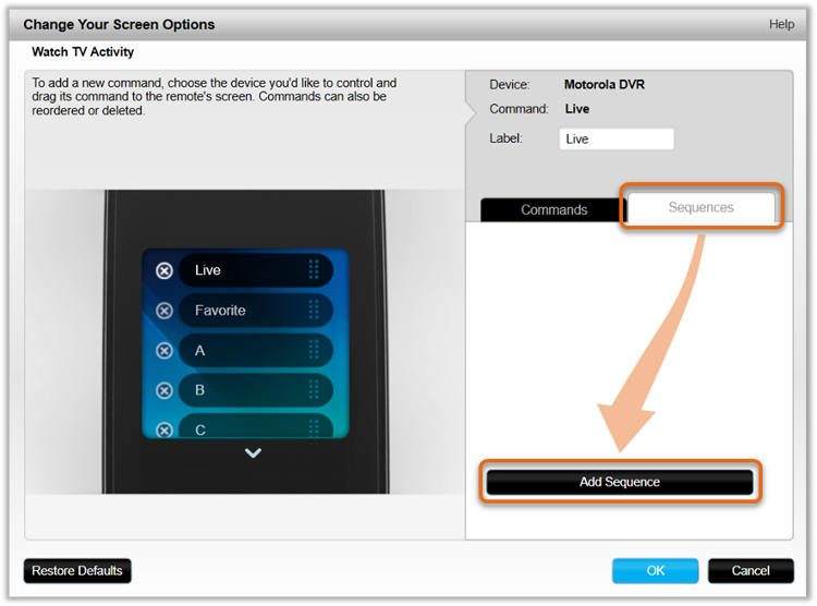 MyHarmony - Crear una secuencia