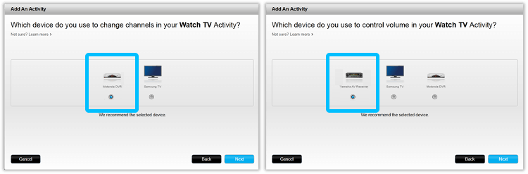 creazione di un'attività Guarda TV