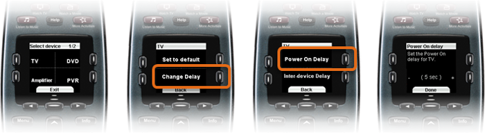 Harmony 650 - Change device settings