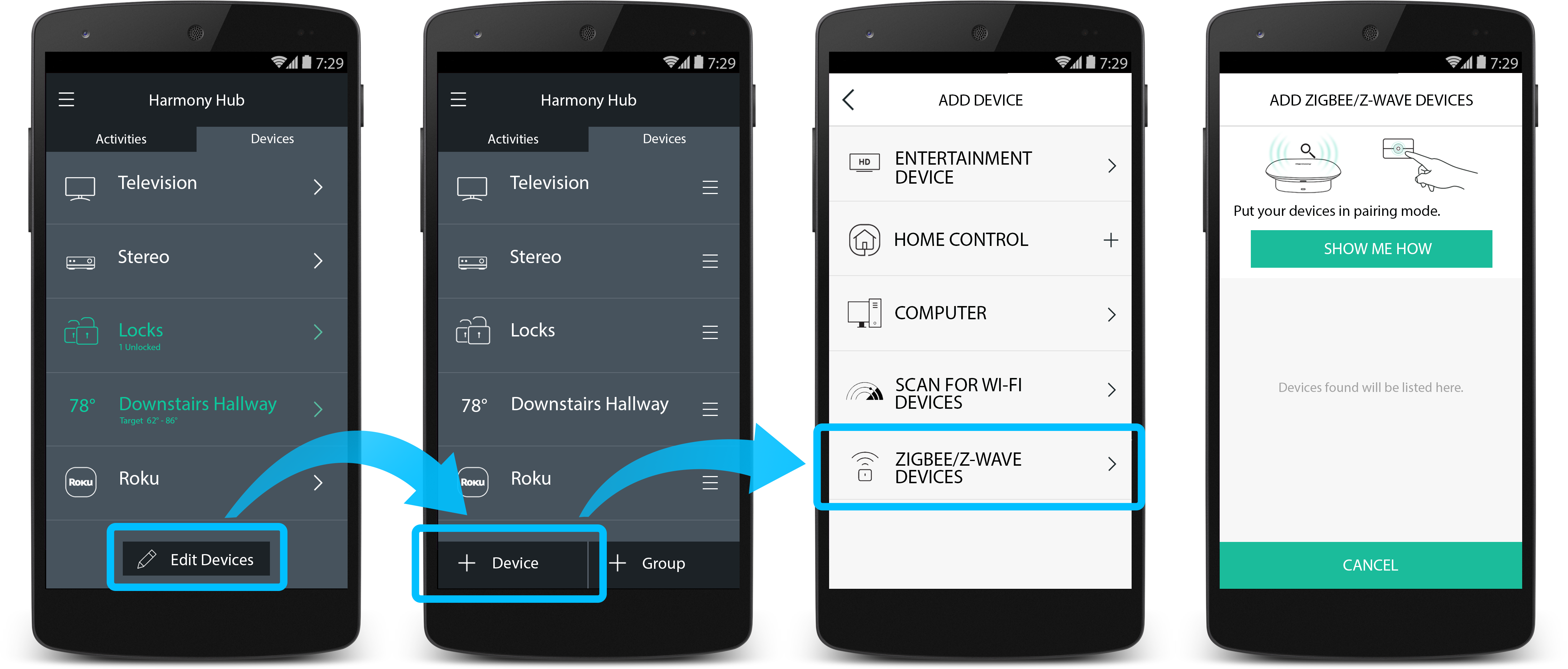 Connecting Zigbee devices