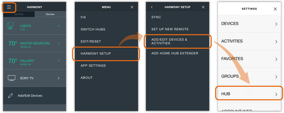 Harmony App - Set Time Zone Screen