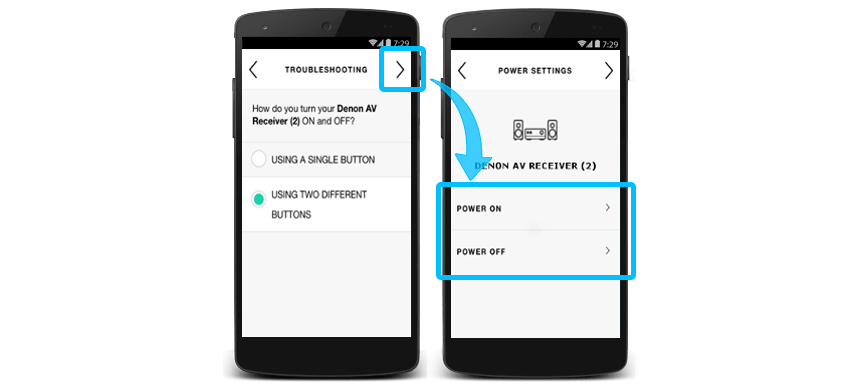 Harmony app - Change Power On/Off Settings