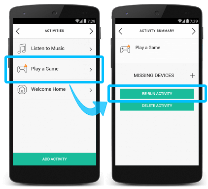 Application Harmony - remplacement d'un dispositif