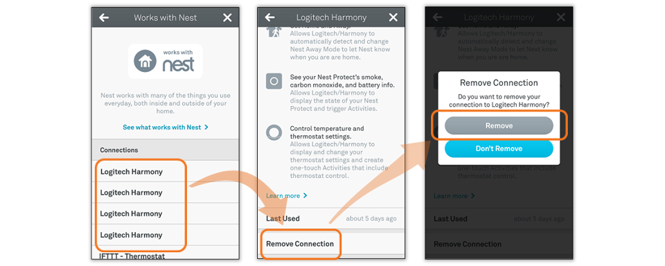Nest - Remove Connection