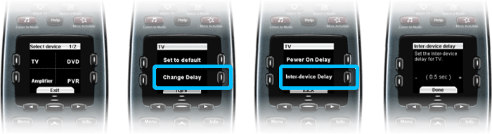 Harmony 650 - Change device settings