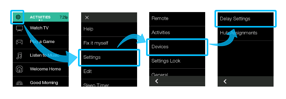 Mando a distancia Harmony: cambiar la configuración del dispositivo