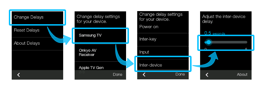 flirc harmony delay settings