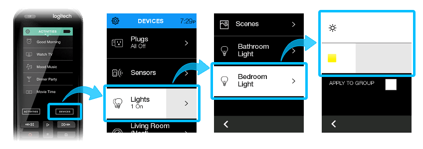 Couplage de l'application Harmony et du système Philips Hue