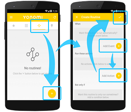 Routine toevoegen in Yonomi