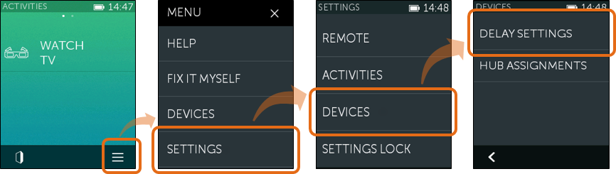 Harmony Remote - Change device settings
